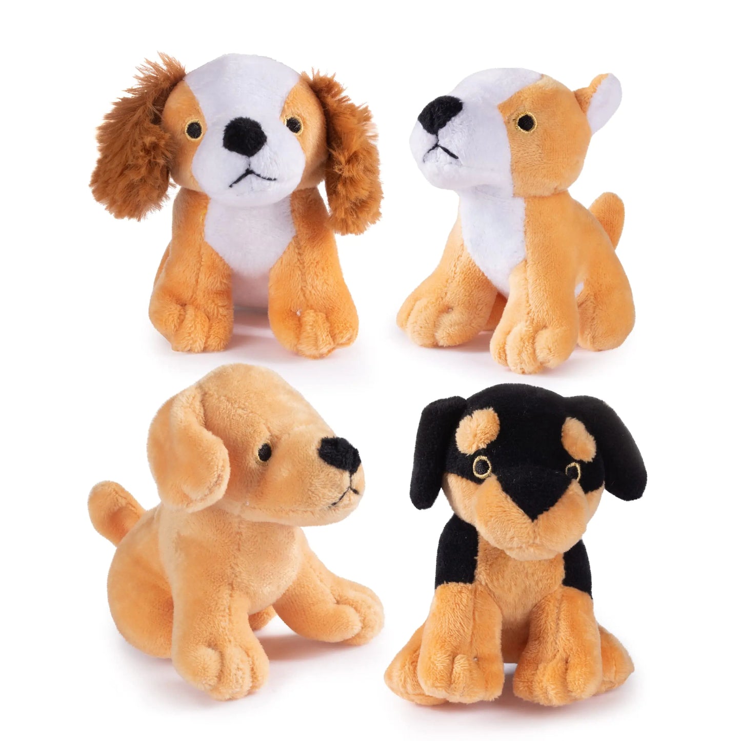 Plush Puppies Set for Toddlers Toys | 4 Plush Talking Animals | 4 Plush Stuffed Puppy Dogs | Plush Stuffed Puppies | Bulk Assorted Puppies | Baby Stuffed Animals